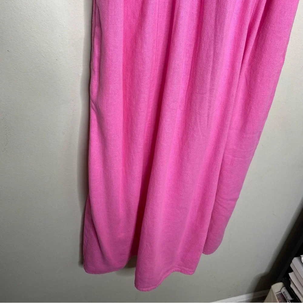✨NWT Ava & Viv Pink Ruffle Neck Empire Waist Midi Dress Women's Plus Size XXL - Picture 7 of 12